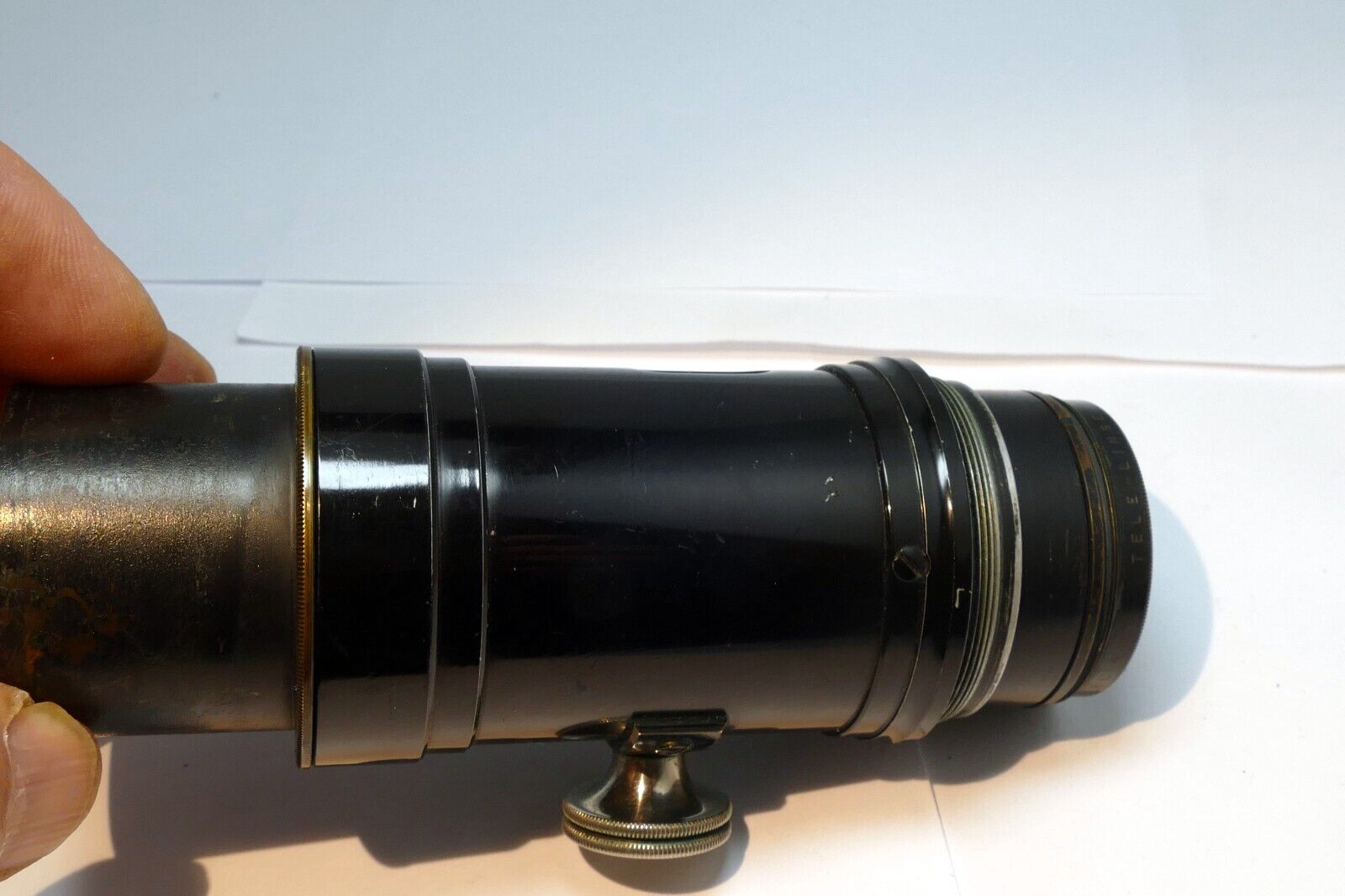 Goerz Berlin 60mm Tele Lens brass lens with focusing tube IIIa