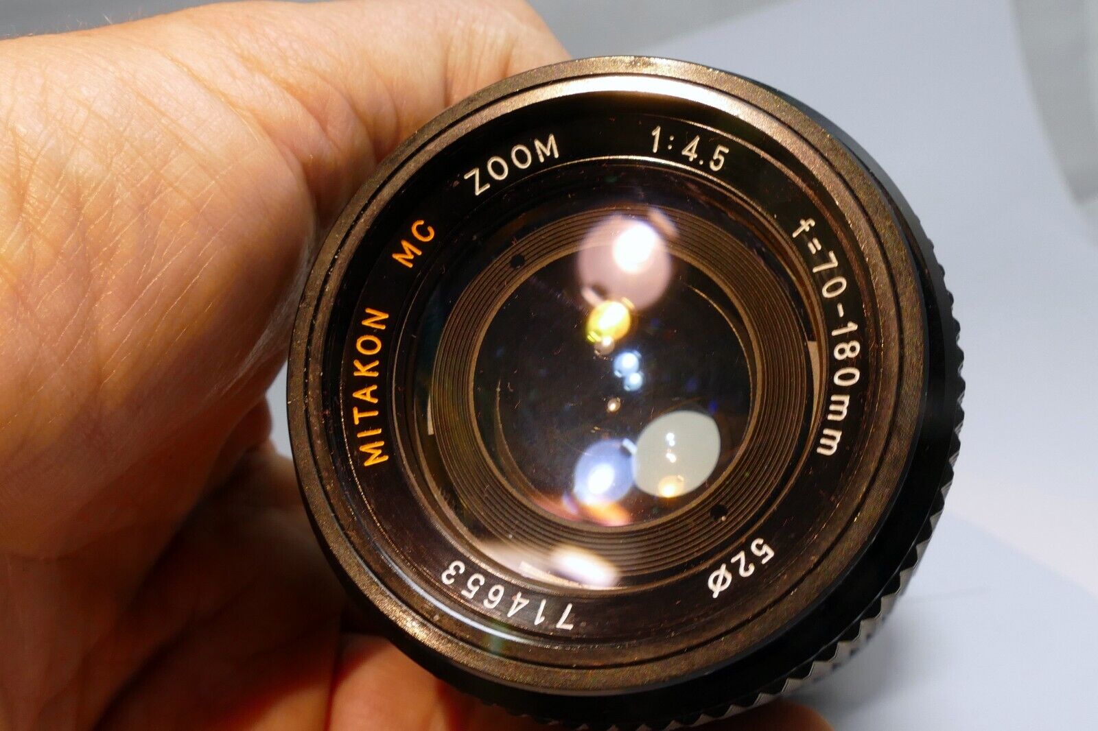 Mitakon 70-180mm f4.5 FD Lens for Canon manual focus telephoto w/ haze AS IS