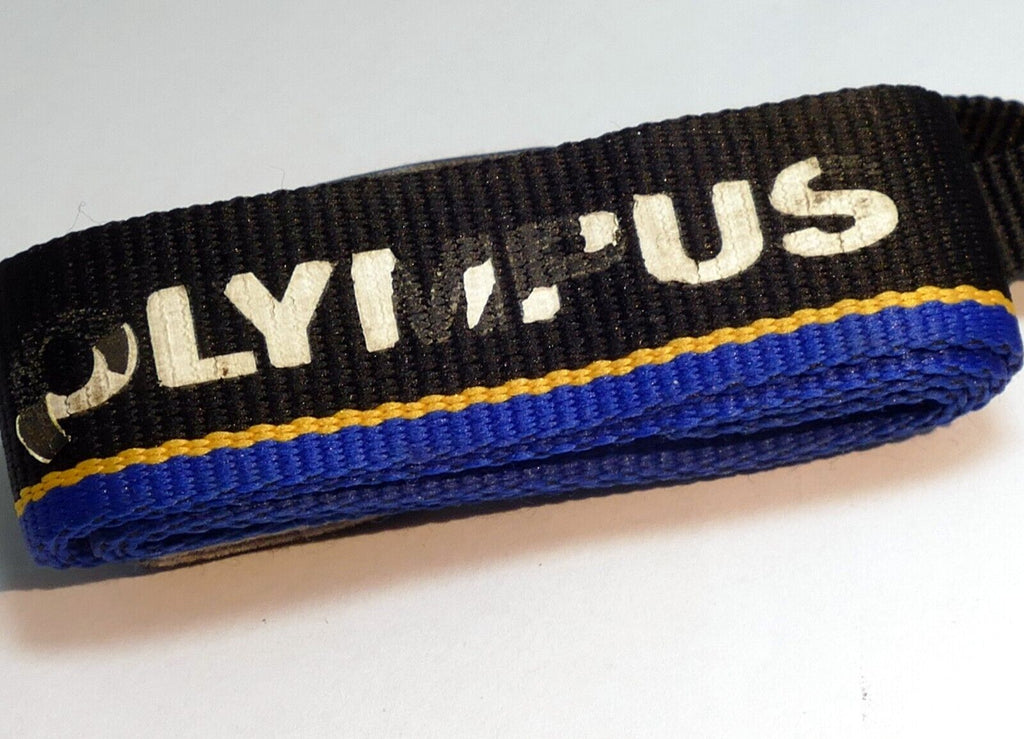 Olympus OM-D Camera Neck Shoulder Strap 2.5cm wide  Black- Blue - genuine OEM