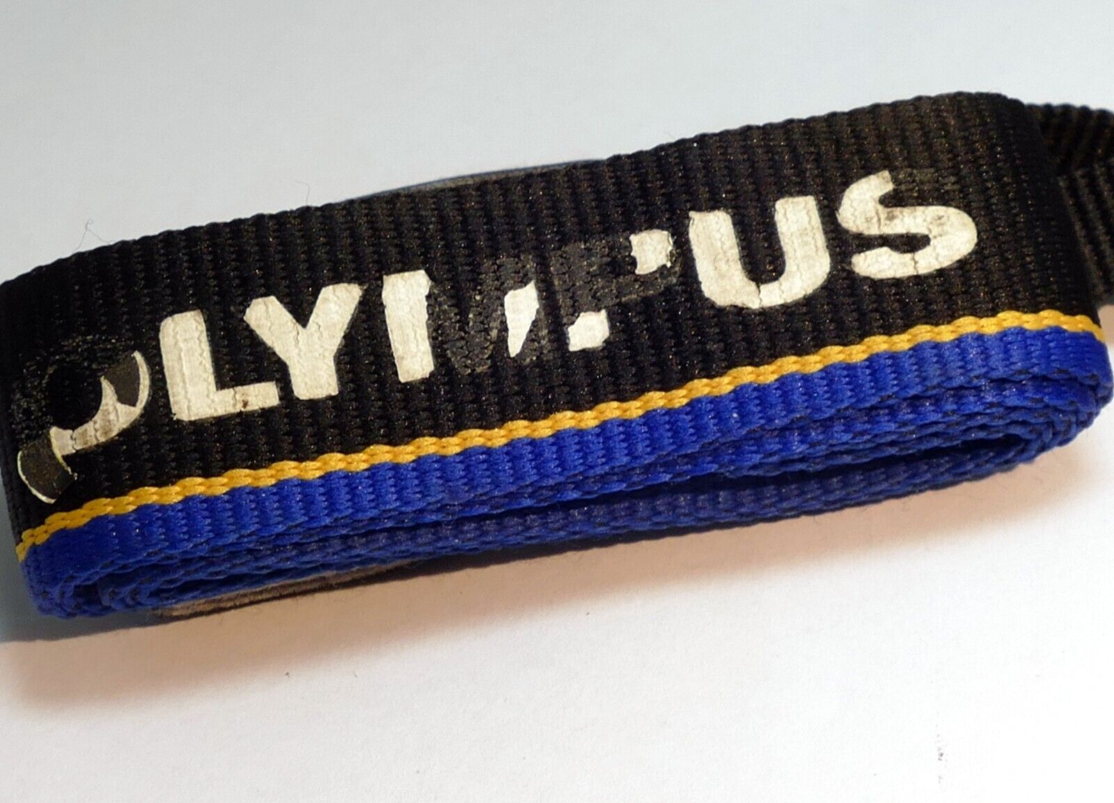 Olympus OM-D Camera Neck Shoulder Strap 2.5cm wide  Black- Blue - genuine OEM