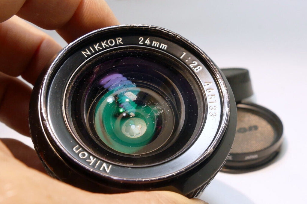 Nikon 24mm f2.8 Ai Lens prime Wide angle with fungus webbing inside - AS IS read