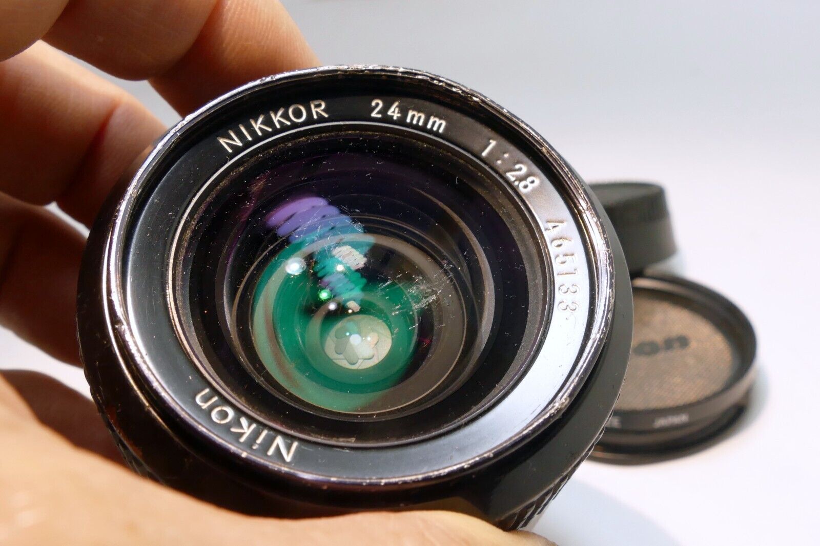 Nikon 24mm f2.8 Ai Lens prime Wide angle with fungus webbing inside - AS IS read