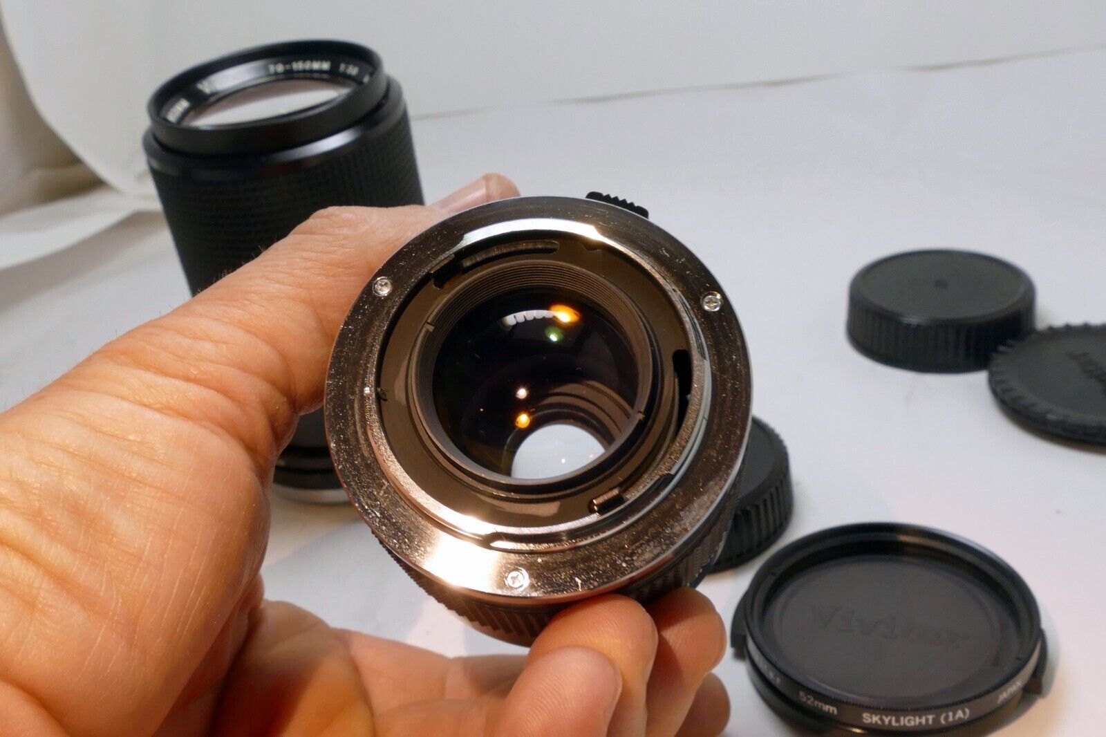 Vivitar 70-150mm f3.8 Manual Focus Lens w/ 2X teleconver Olympus OM mount - MINT