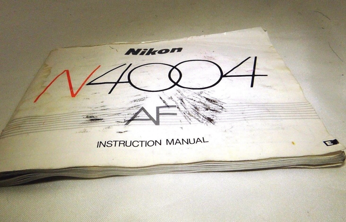 Nikon N4004 AF Camera Instruction Manual Owner's Guide (EN) (poor condition)