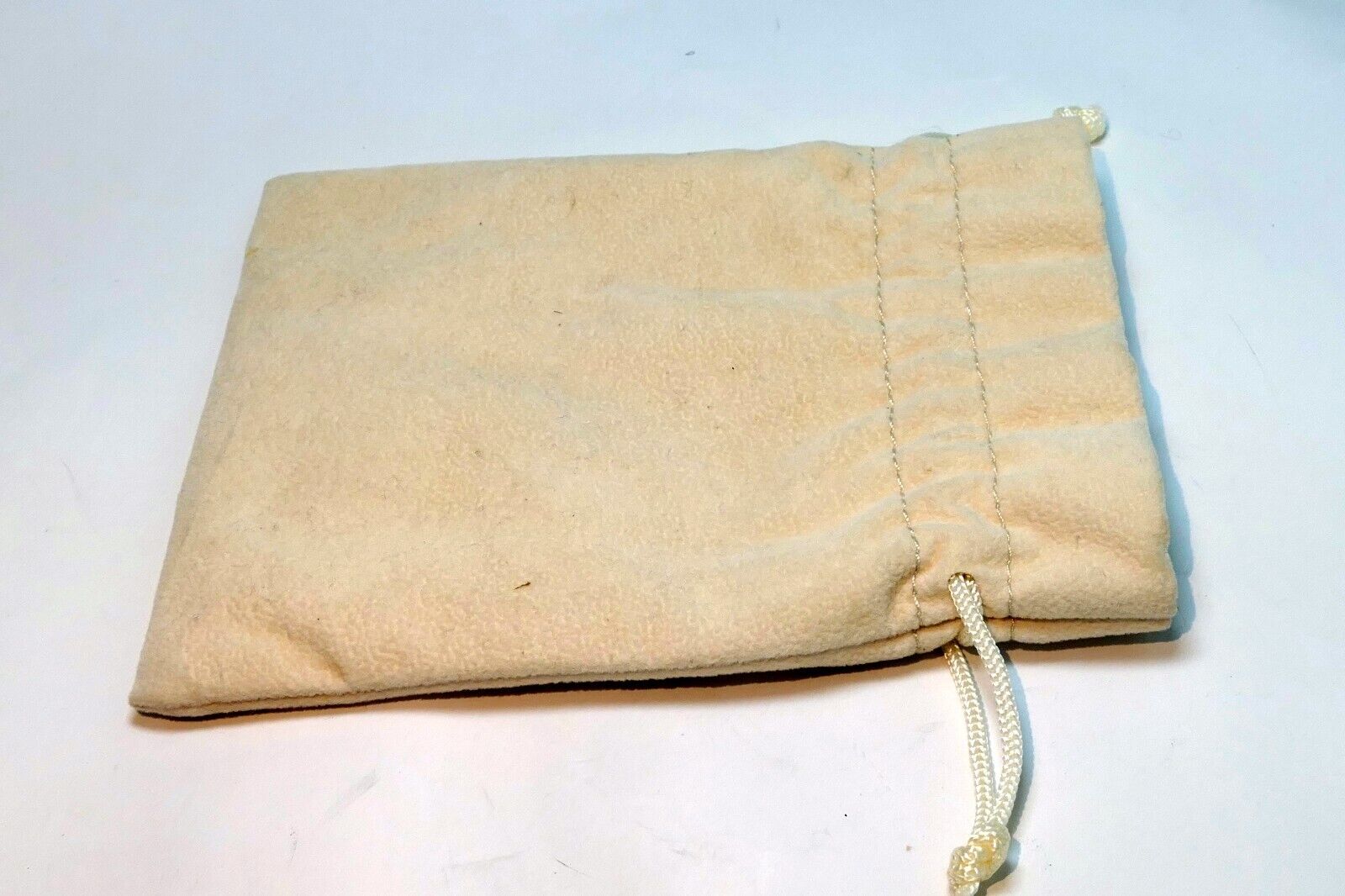 "M" Camera Accessory small Drawstring Bag 5X5" for lens white