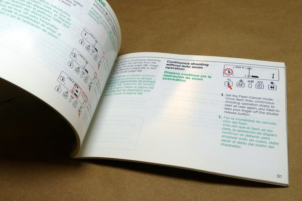 Nikon Zoom Touch 800 35mm Photo Guide camera instruction