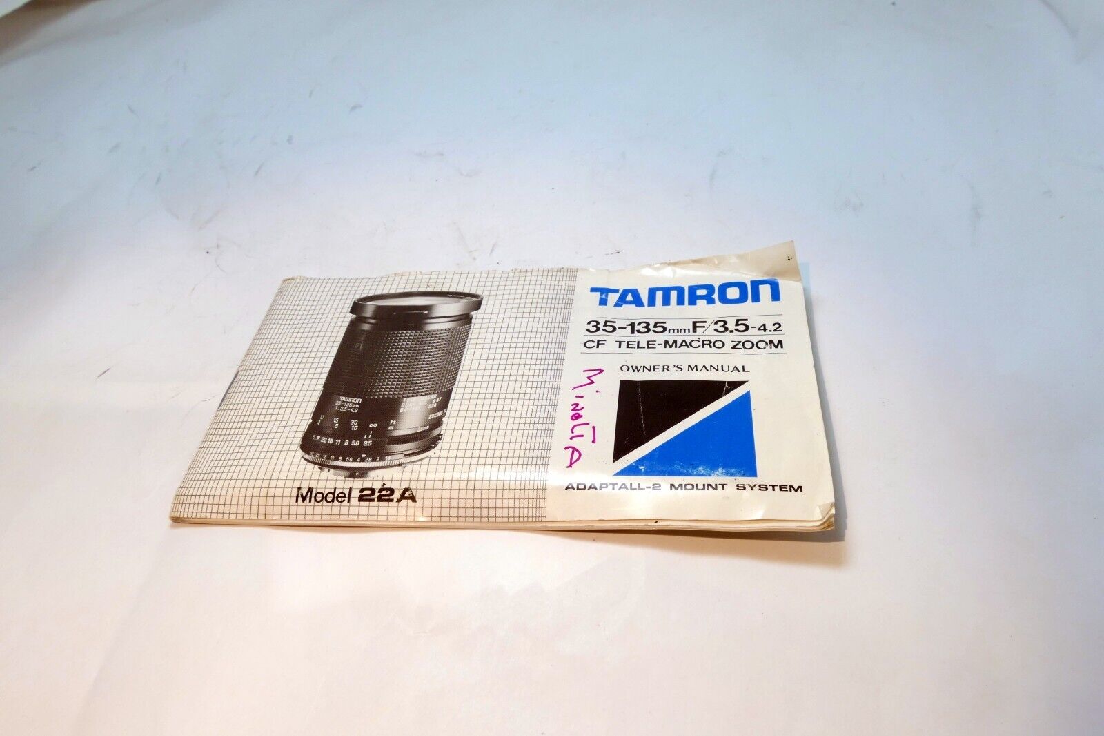 Tamron 35-135mm f3.5-4.2 lens Owner's Manual Adaptall guide