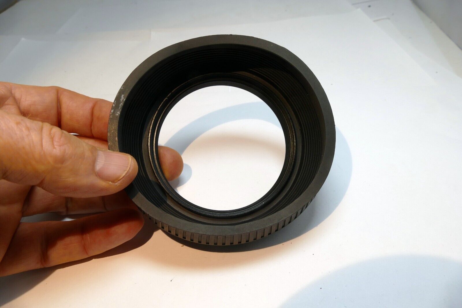 72mm rubber lens hood double threaded  telephoto 300mm (imperfect warped)