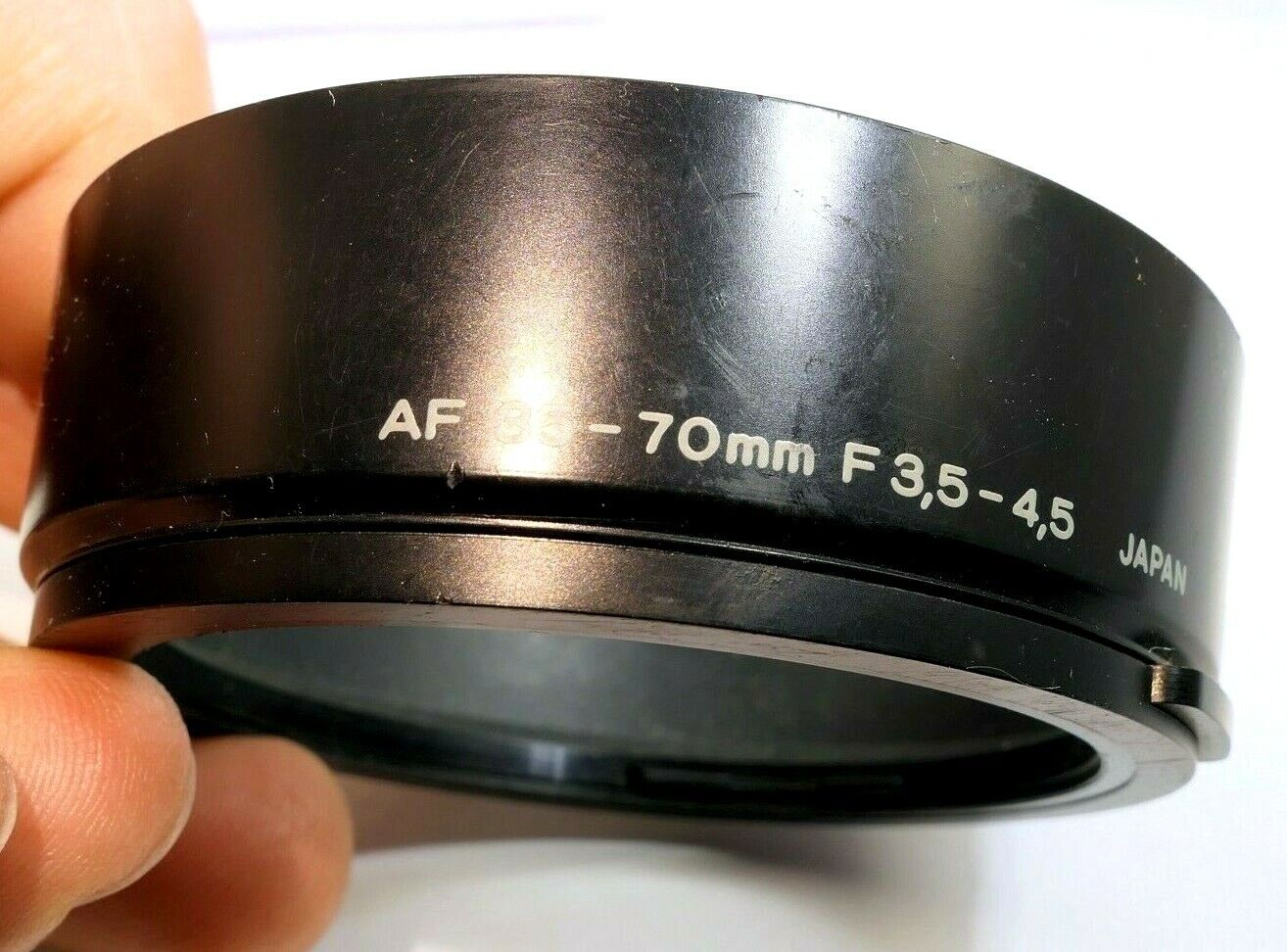 Olympus AF 35-70mm f3.5-4.5 Lens Hood Shade genuine vintage snap on type