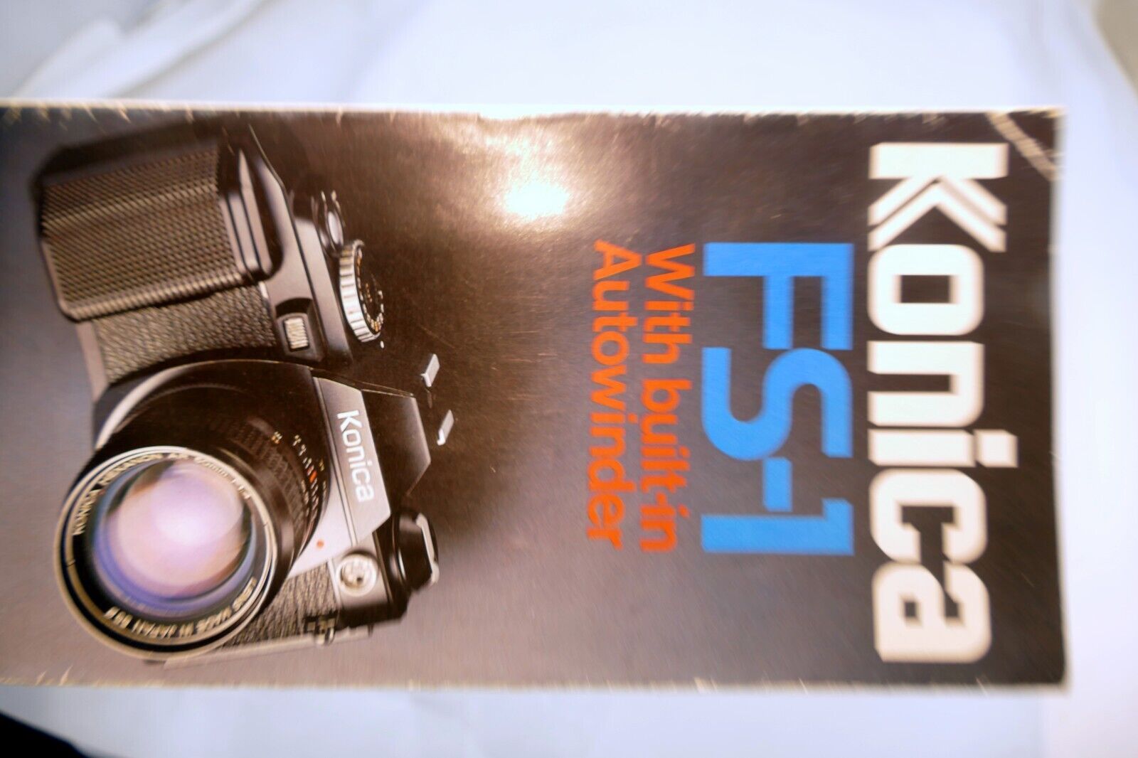Konica FS-1 camera with built in winder Brochure  Accesory guide