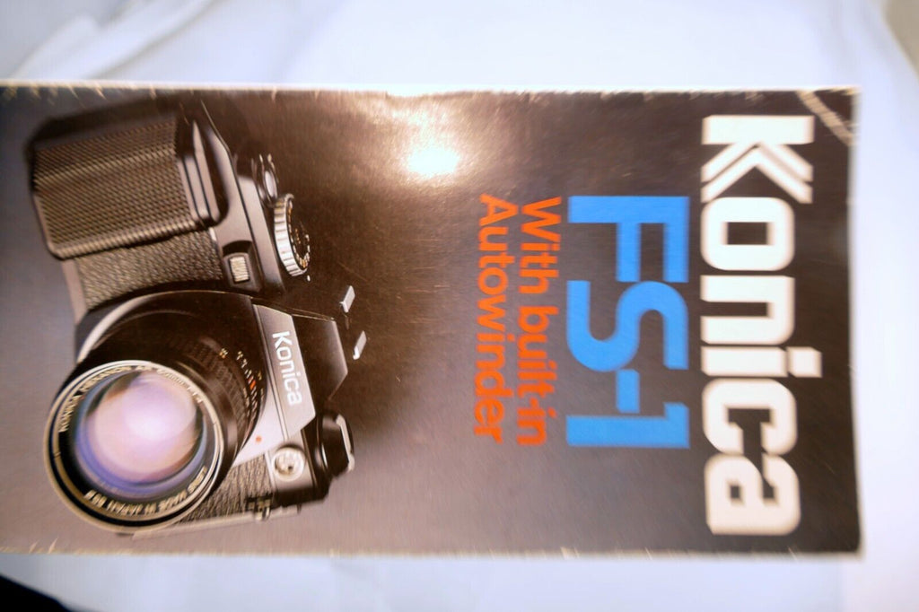 Konica FS-1 camera with built in winder Brochure  Accesory guide