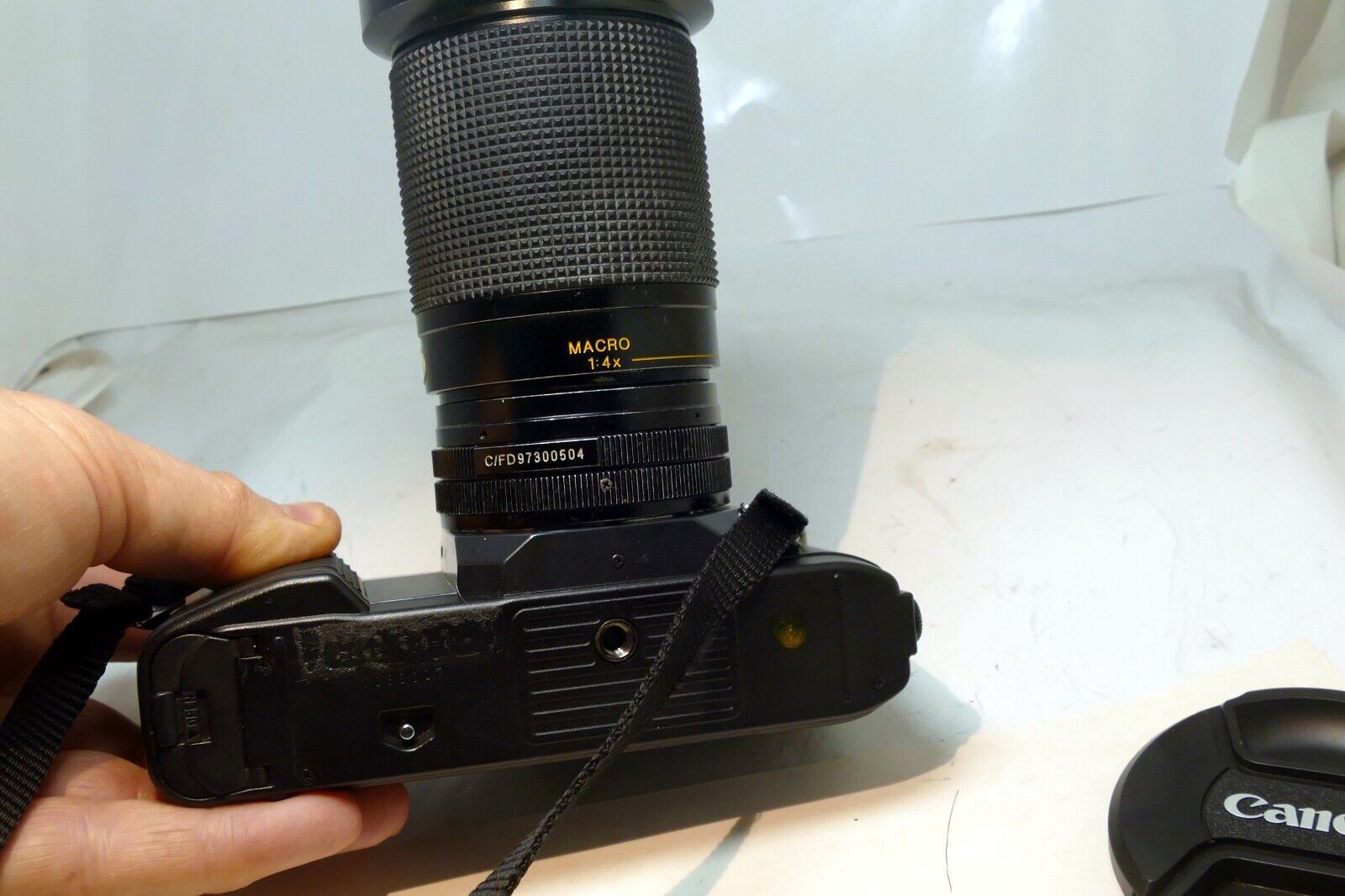 Canon T50 35mm SLR Film Camera with FREE Vivitar 28-205mm FD lens - camera works