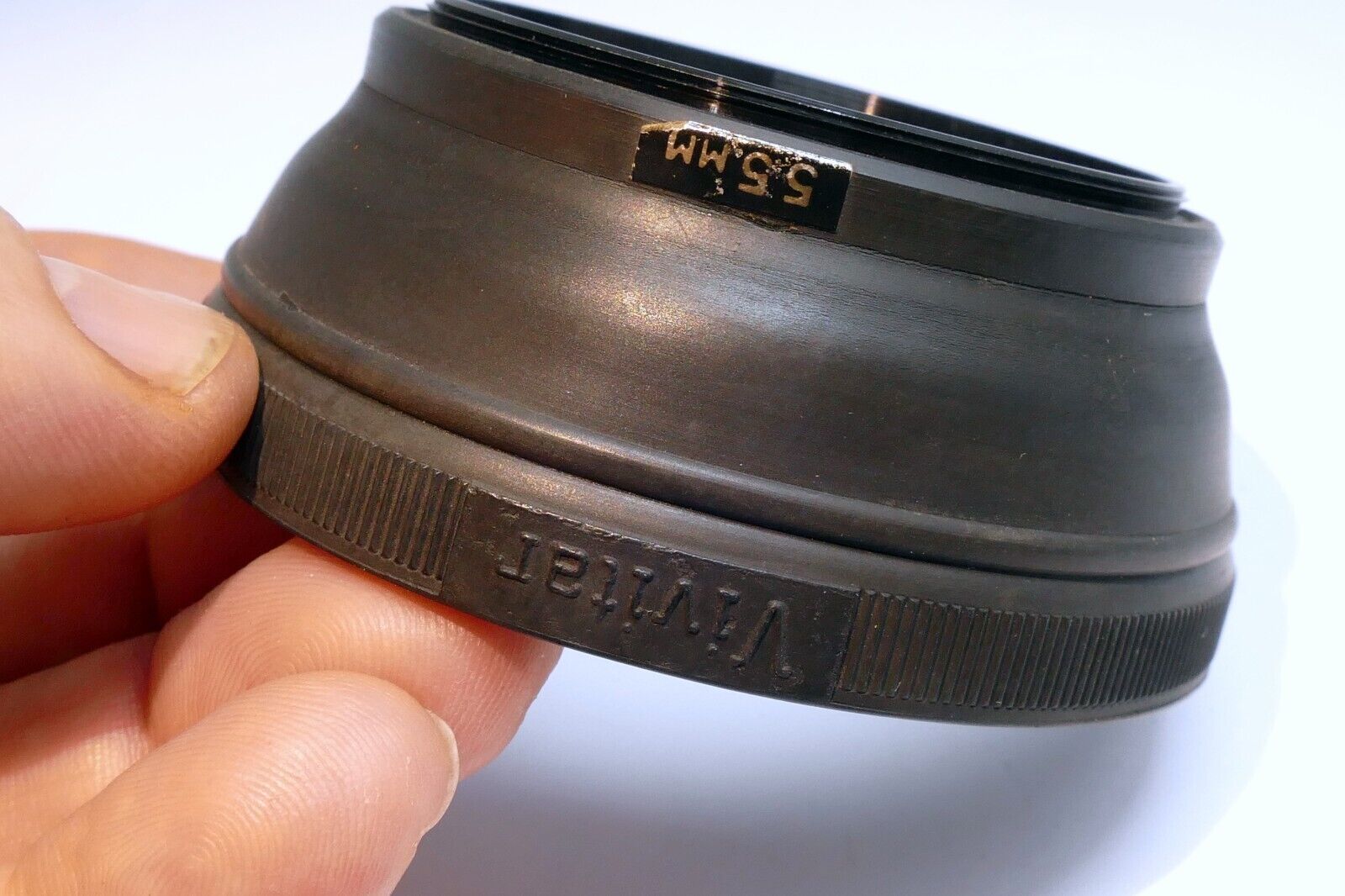 Vivitar 55mm Rubber Lens Hood Shade double threaded collapsible