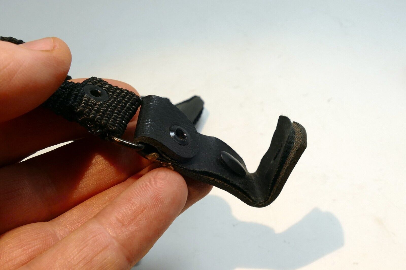 BLACK Strap for Camera Case 2cm wide Canvas Sturdy with rubber pad