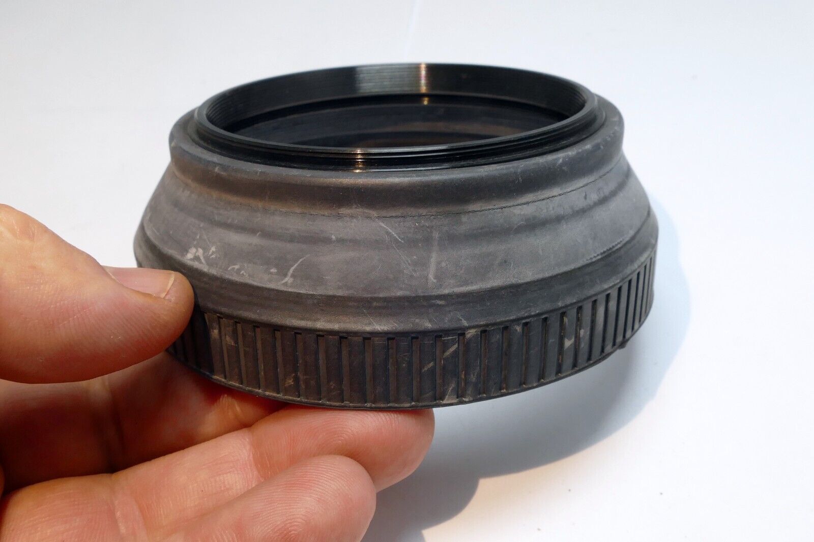 72mm rubber lens hood  collapsible double threaded  telephoto 300mm 400mm