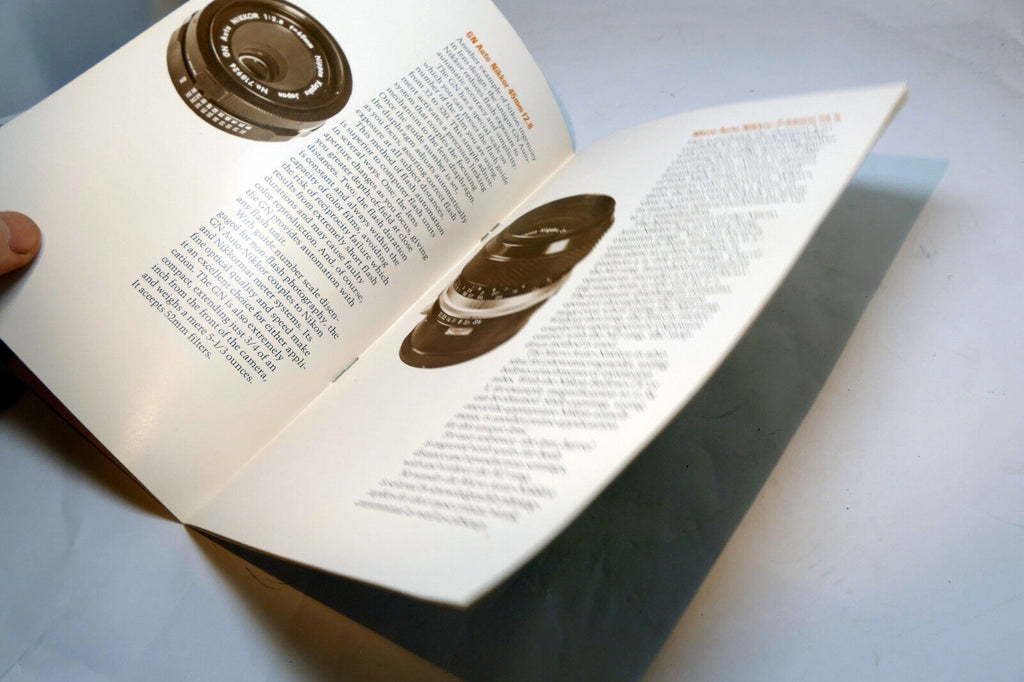 Nikon F Photomic "Normal Lenses" Brochure F 1971 50mm f1.4 45mm f2.8 f1.2 Nikkor