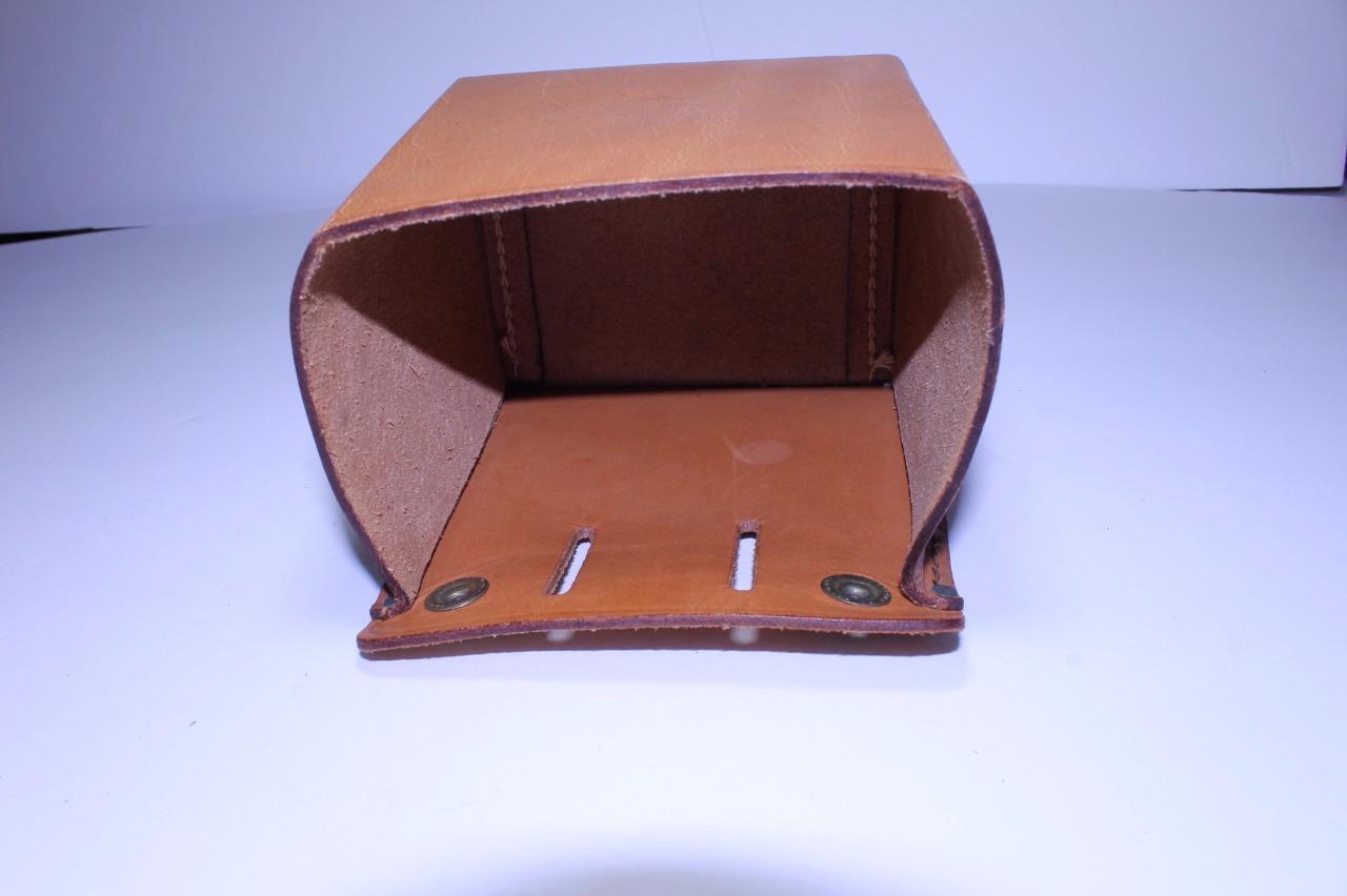 Storage Camera Case #10 USA Top Grain Cowhide belt clip on