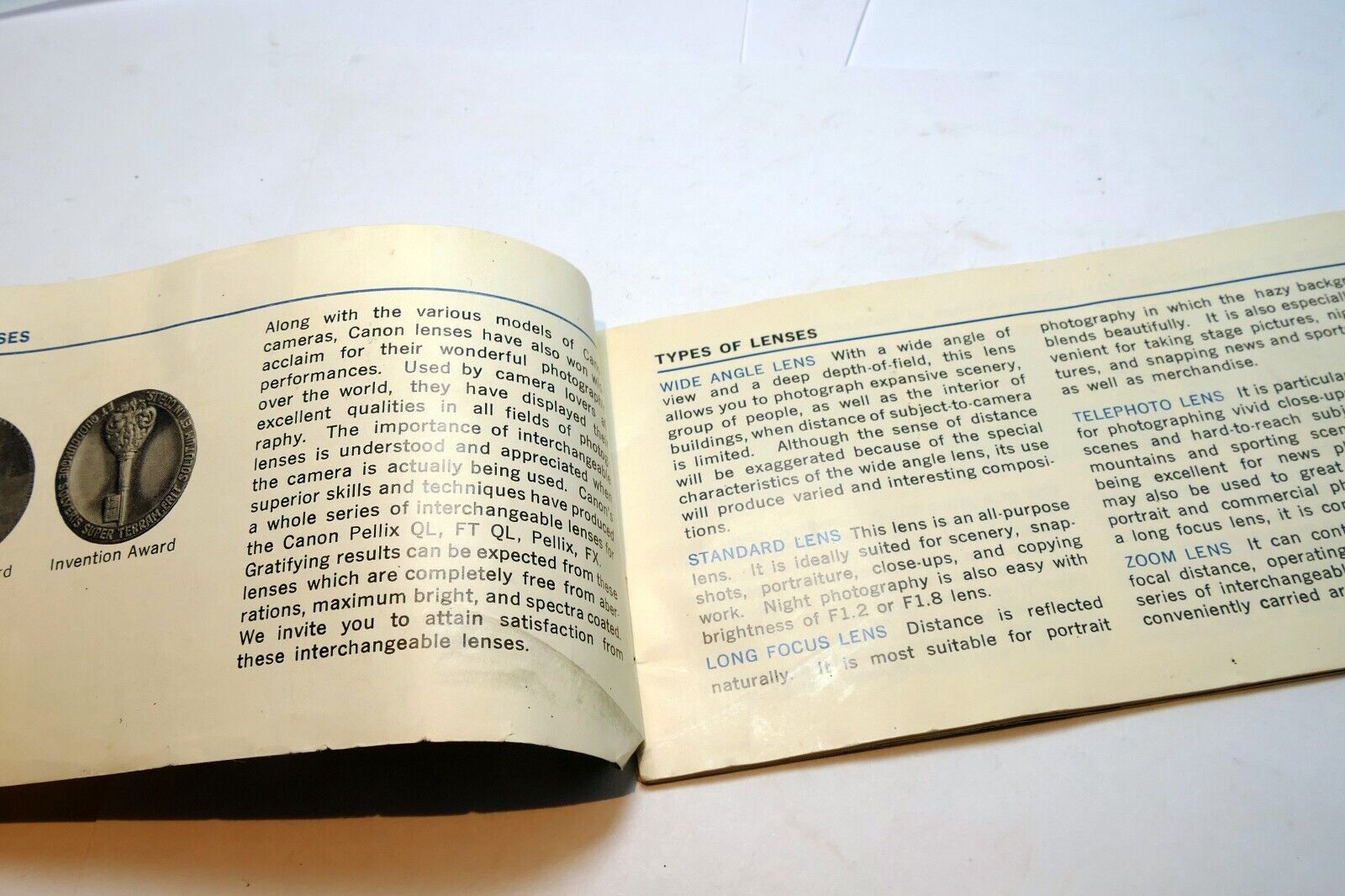 Canon FL lens Sales Brochure Accessory guide