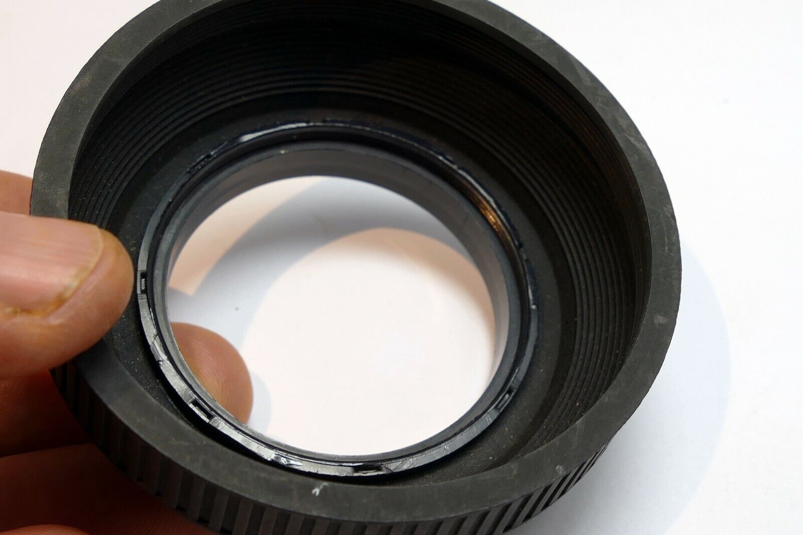 49mm Rubber Collapsible Lens Hood Shade screw in for 50mm f1.6 f1.9 normal