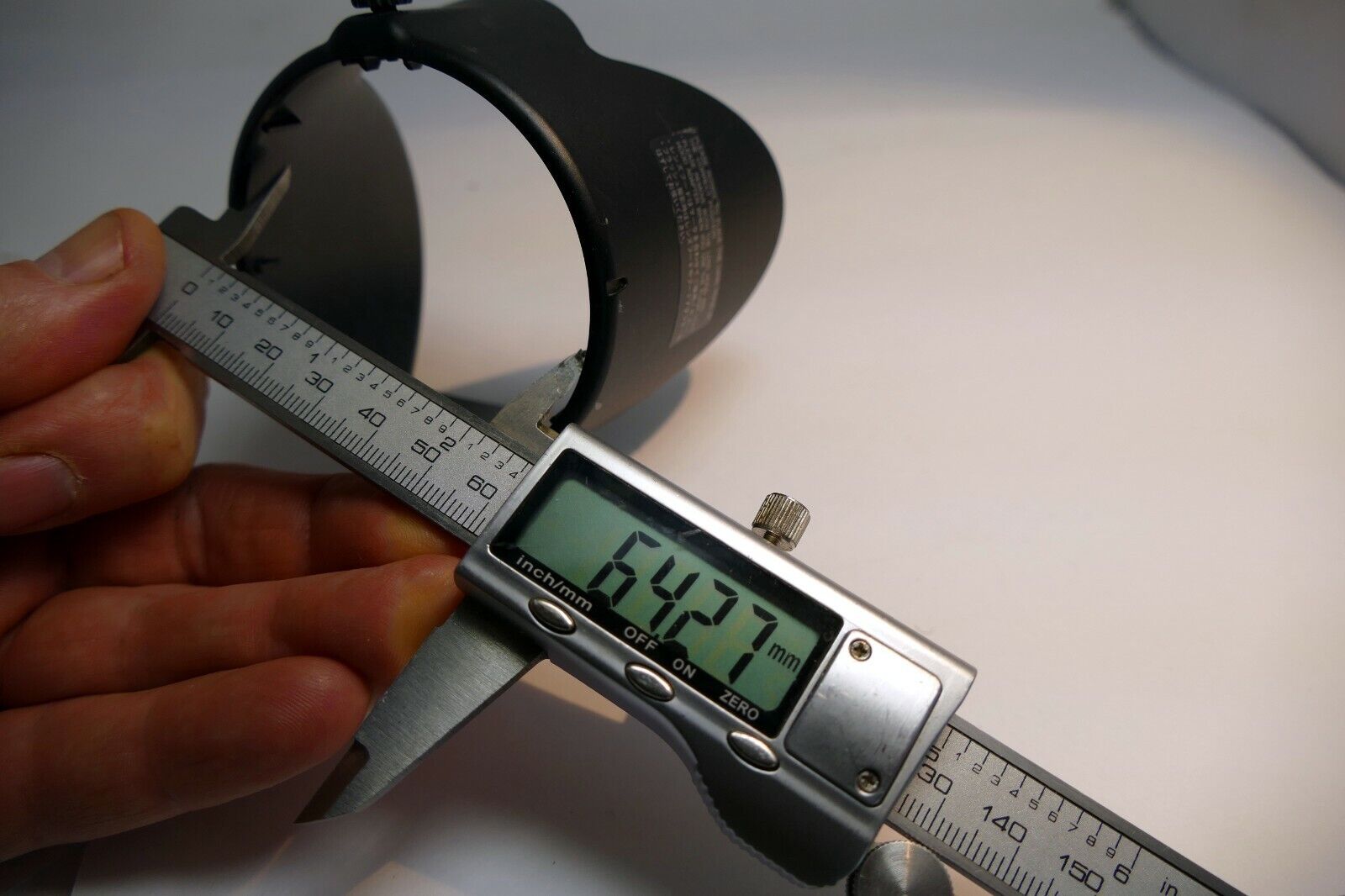 64.5mm ID Slip on type plastic Lens Hood unknown brand