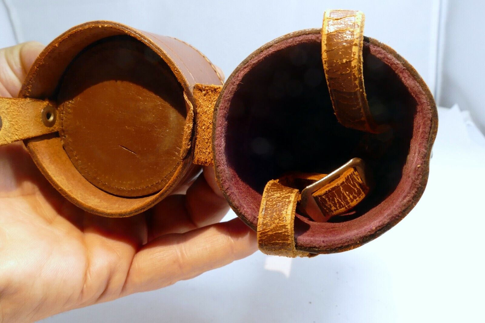 Leather Case Canon for 85mm f1.9 f2 L39  Lens rangefinder Serenar w/ strap