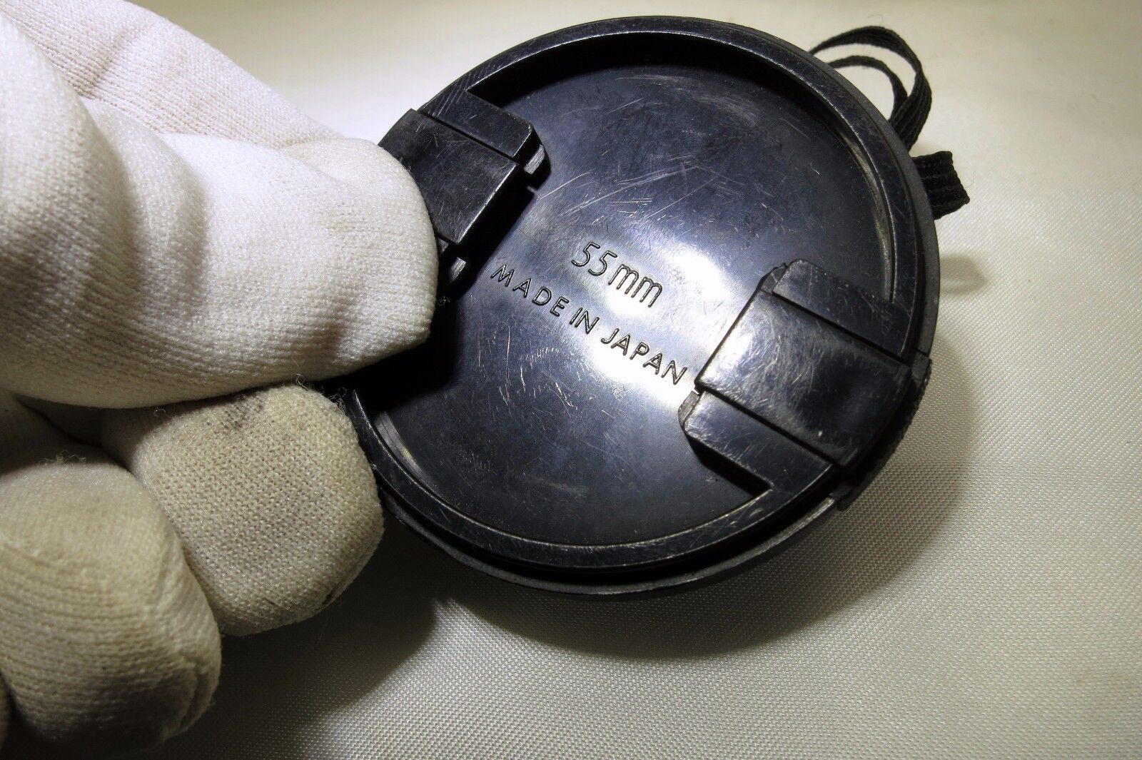 Sigma 55mm Front Cap dust cover with keeper string