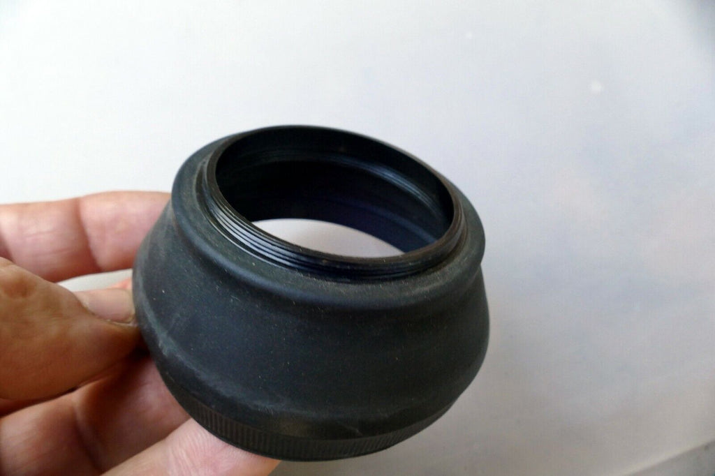 49mm Rubber Lens Hood Shade double threaded for 50mm f2 f2.0 nromal  screw in
