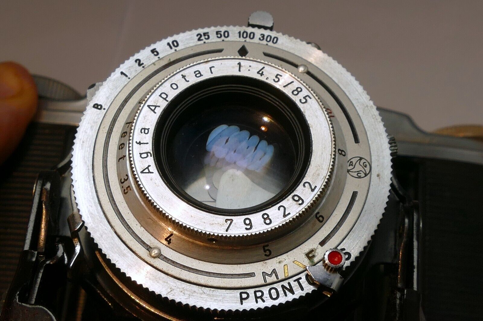 Agfa-Ansco Speedex Special Folding Camera With 85mm f/4.5 Apotar Lens 4X5 medium