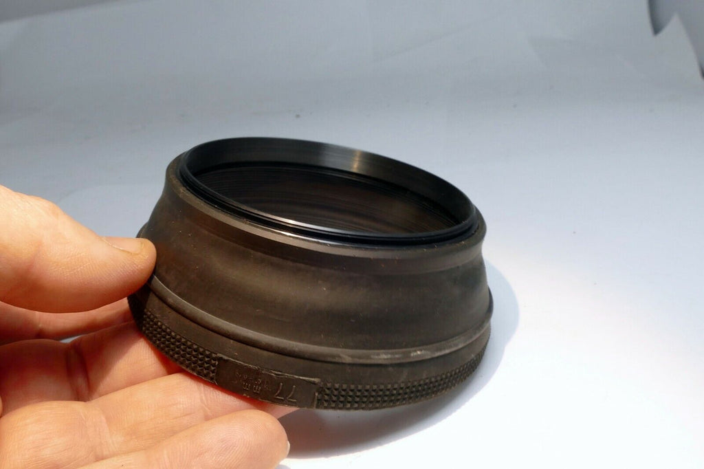 77mm rubber Lens Hood Shade screw in double  threaded