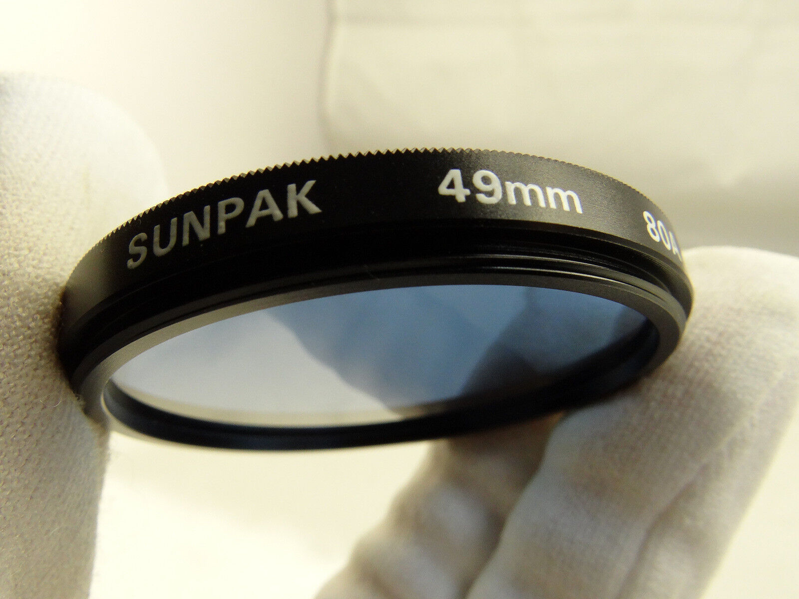 Sunpak 49mm 80A Tungsten to Daylight Conversion Camera Lens Filter Light Blue