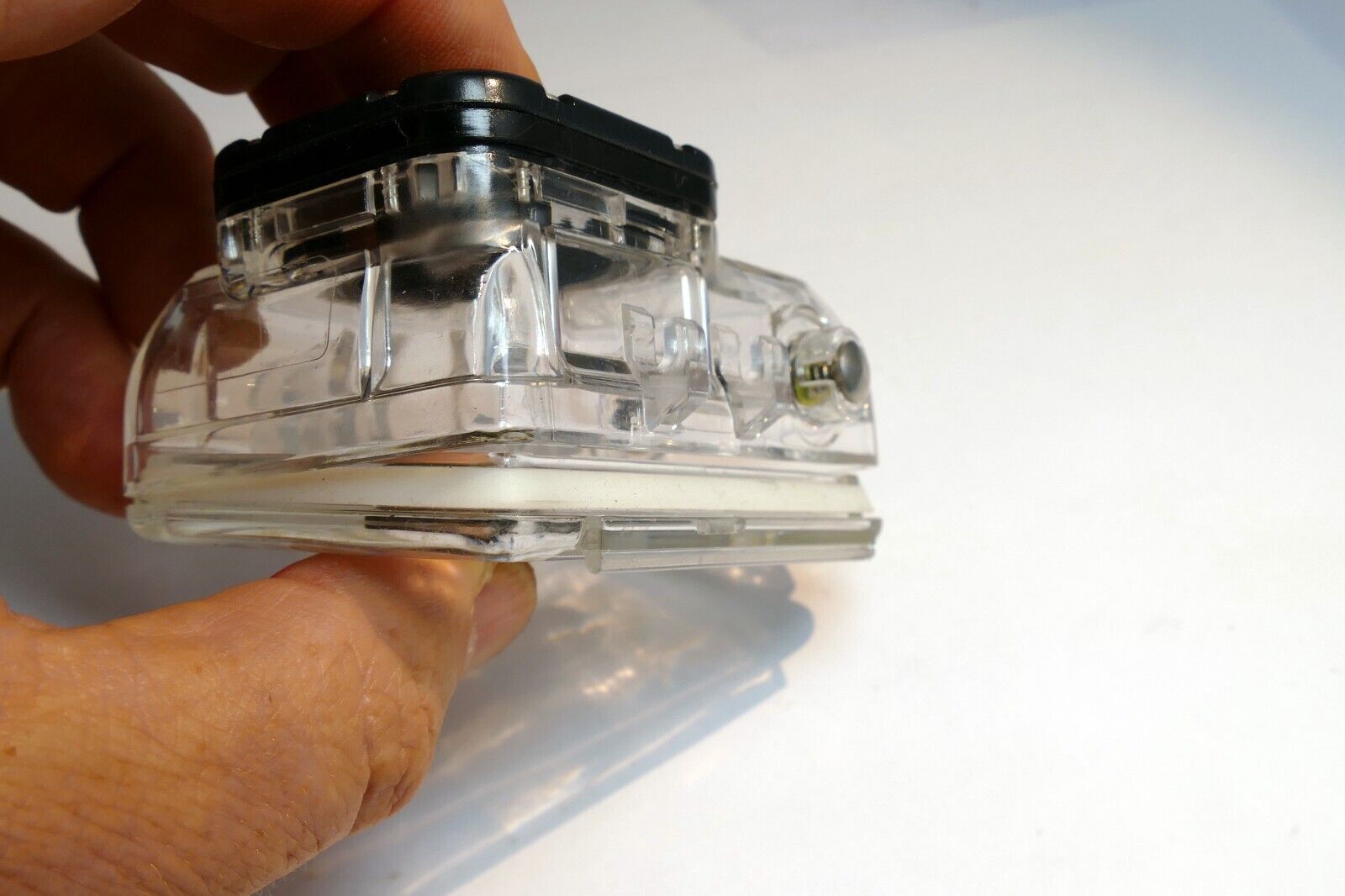 GoPro Hero 3 plastic housing case - - -  missing back plate lock buckle AS IS