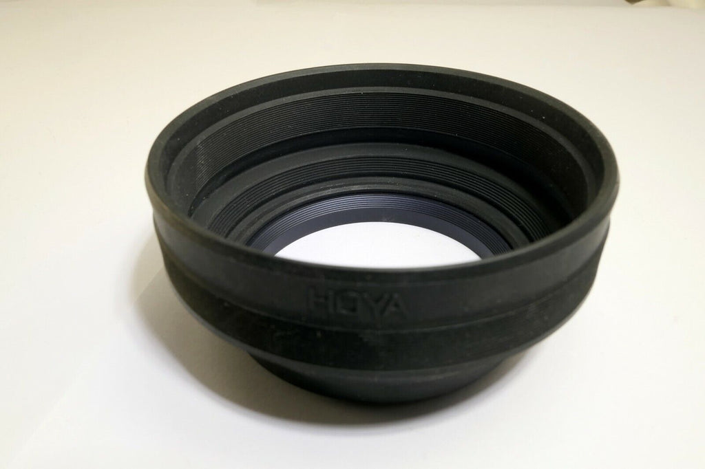 HOYA 55mm Lens Hood Shade Rubber double threaded 3-way collapsible