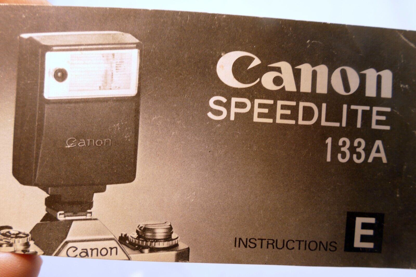 Canon 133A Speedlight Flash  Instructions  guide manual English EN