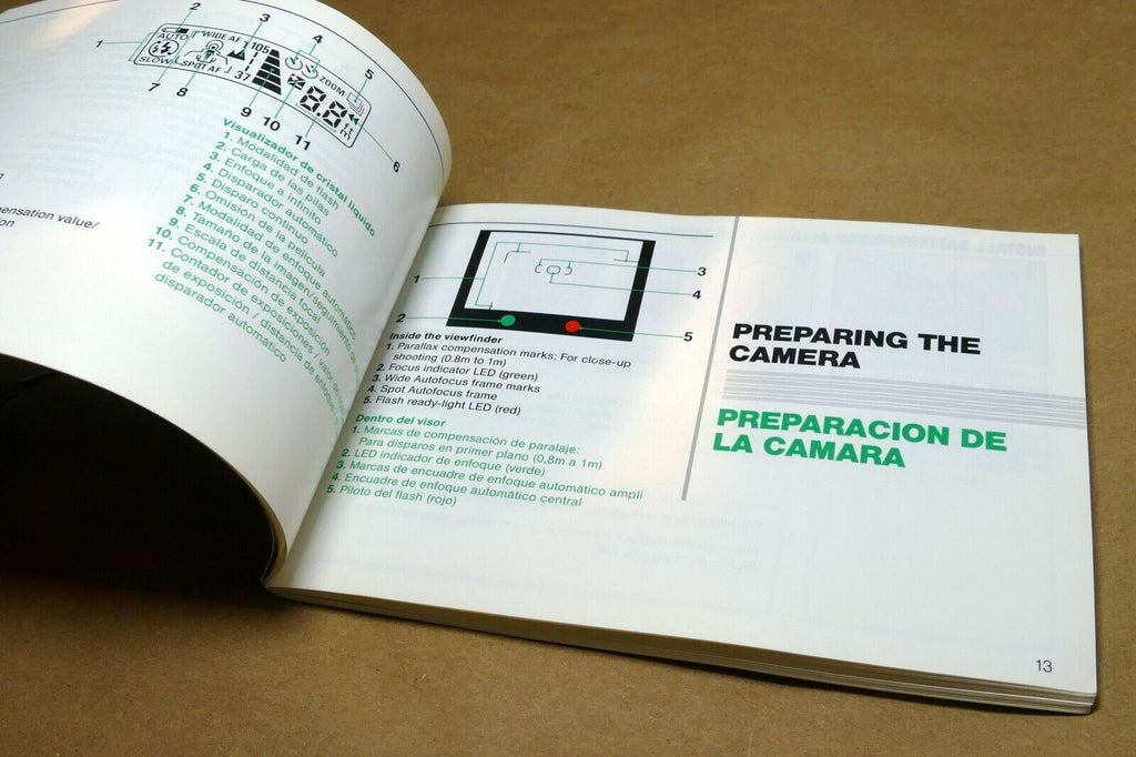 Nikon Zoom Touch 800 35mm Photo Guide camera instruction