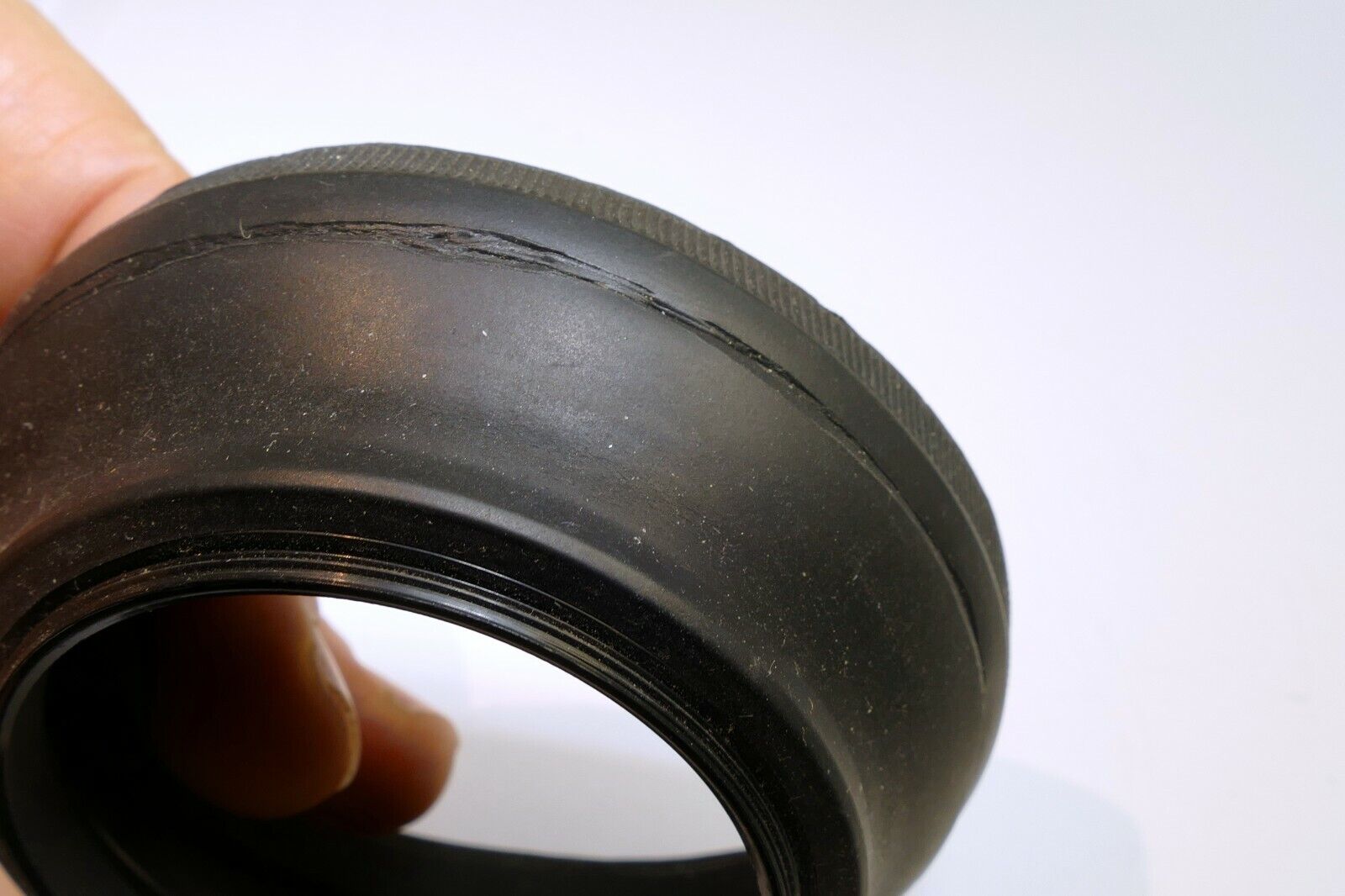 58mm Rubber Lens Hood Shade Collapsible double threaded vintage