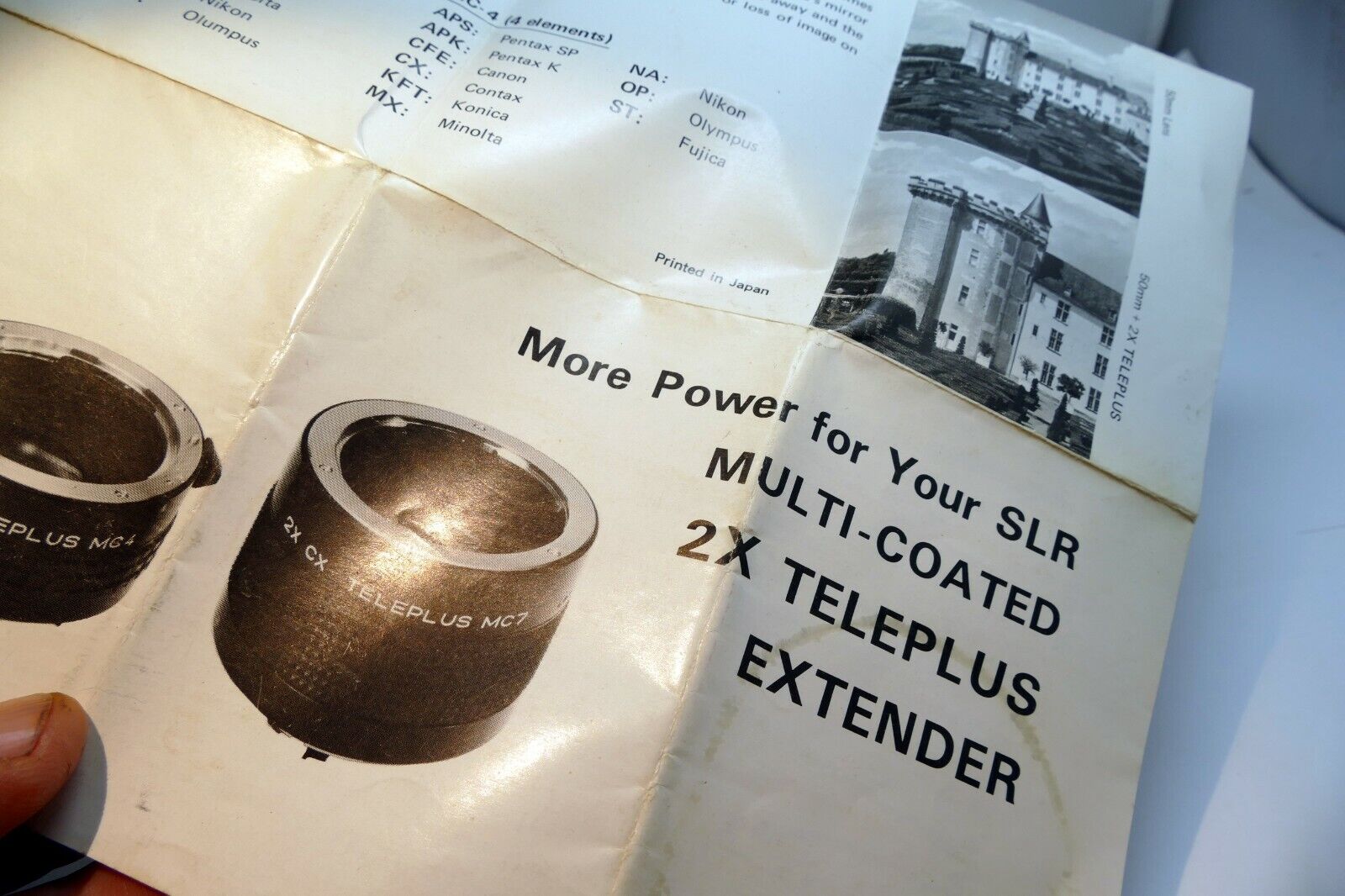 Kenko 2X Teleplus Extender Teleconverter lens Guide Manual MC7 English