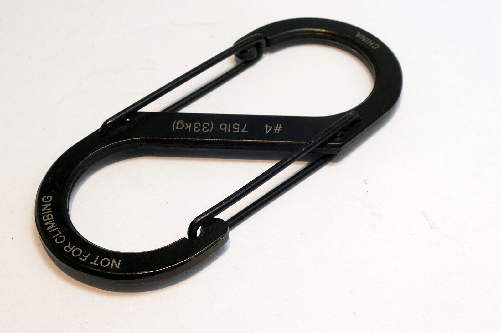 Nite Ize S-Biner Stainless Steel Black Dual-Gated Carabiner for camera strap