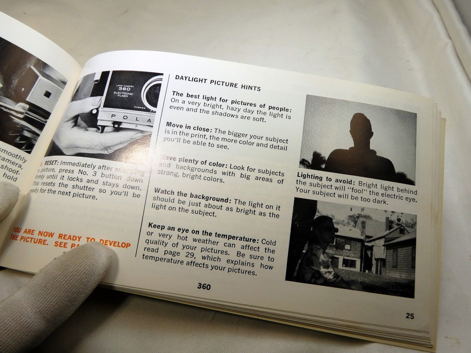 Polaroid 360 Land  Camera  instructions Guide Manual English