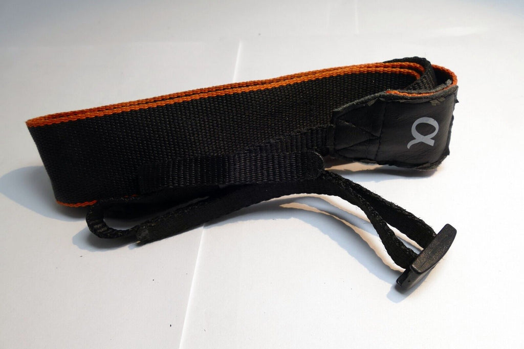 Sony Alpha a Shoulder Camera  Strap canvas Black-Orange -  Genuine OEM