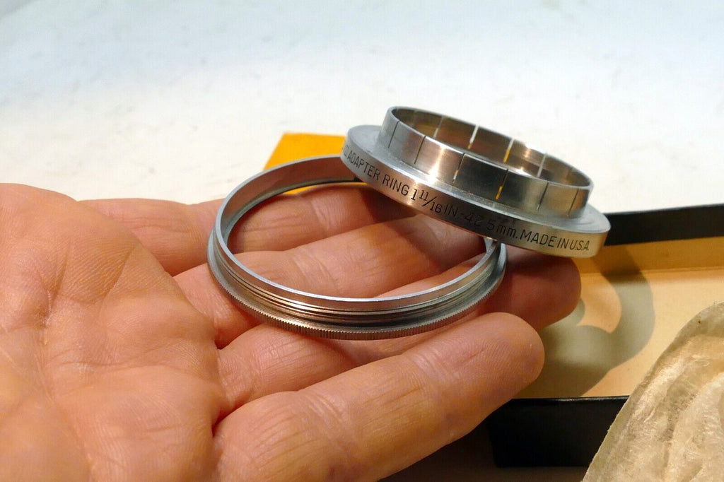 Kodak series VII 7  1 11/16" 42.5mm Adapter ring w/ retainer ring Filter Holder