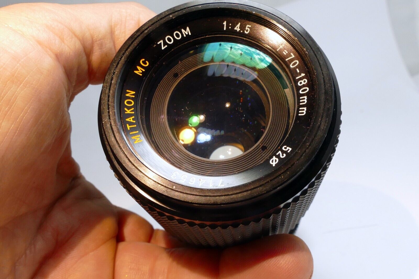 Mitakon 70-180mm f4.5 FD Lens for Canon manual focus telephoto w/ haze AS IS