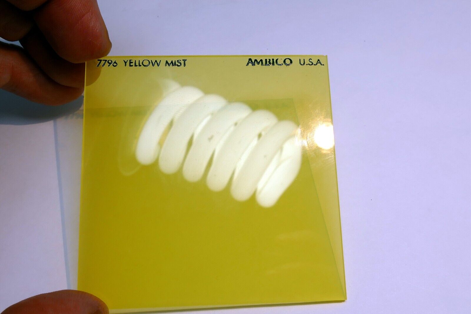 Ambico 7796 Yellow Mist  Filter 76X76mm square drop in soft focus fog