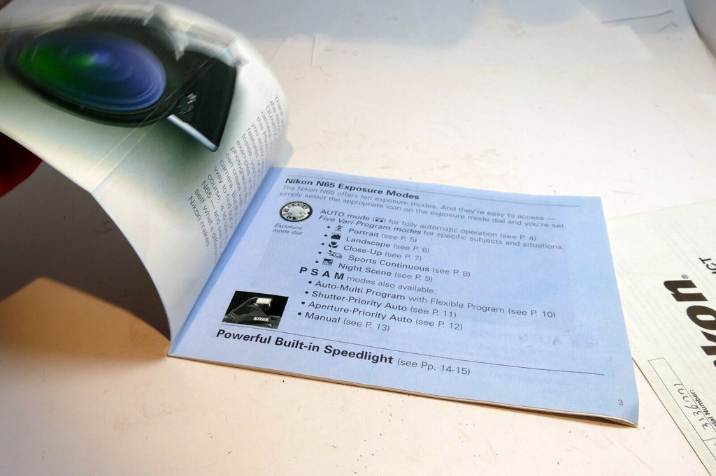 Nikon N65 QD Photo Guide Brochure