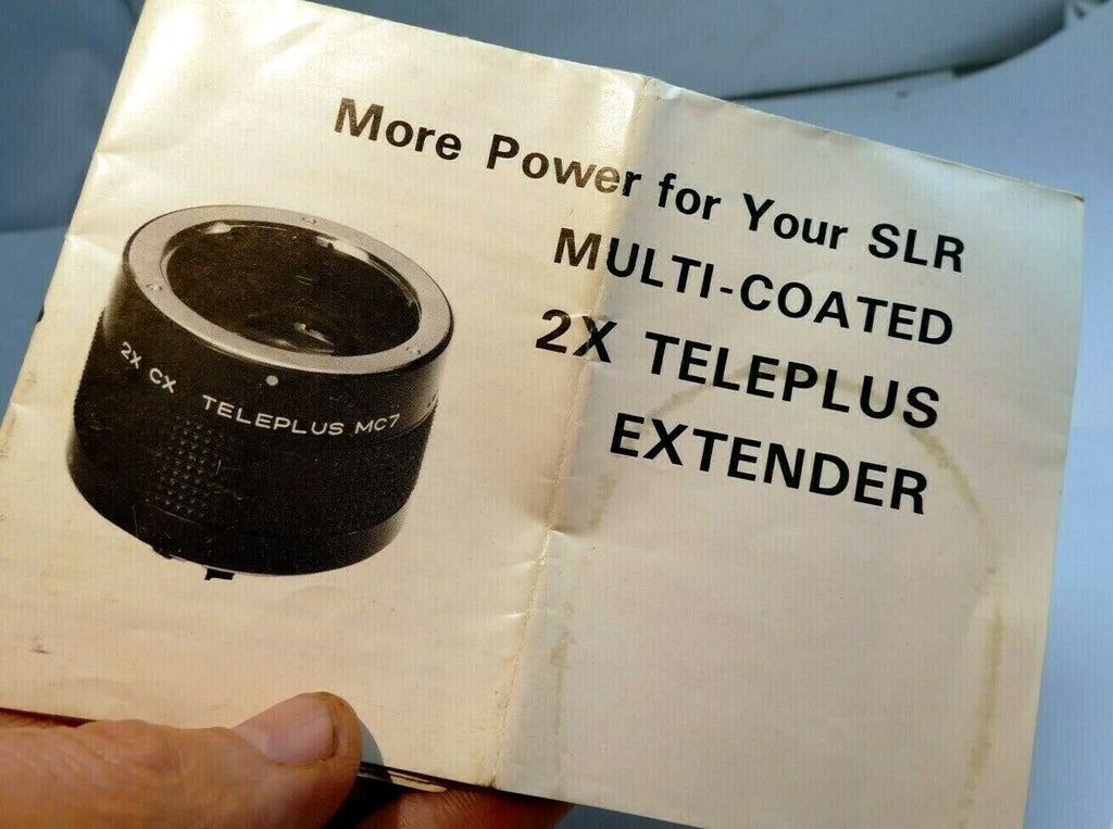 Kenko 2X Teleplus Extender Teleconverter lens Guide Manual MC7 English