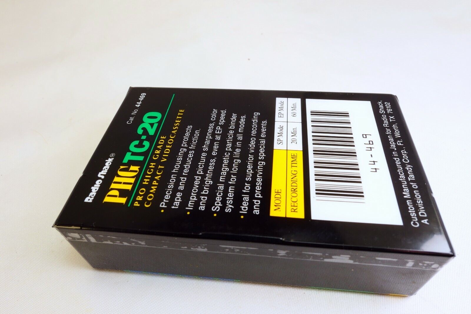 Radio Shack TC-20 PHG VHS-C PRO High Grade 20-60 minute Videocasette