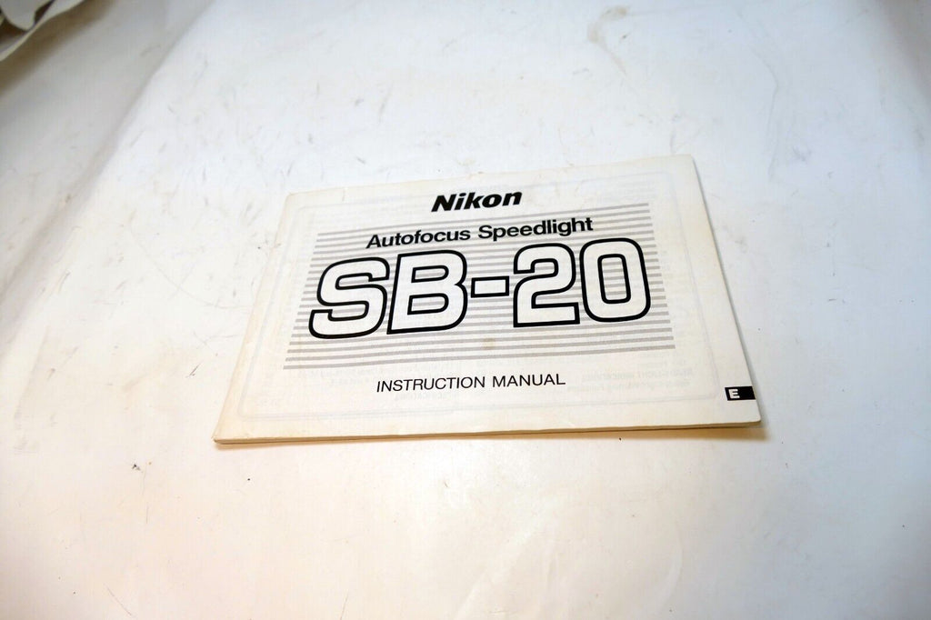 Nikon SB-20 Speelight Flash  Instructions manual guide English EN - vintage
