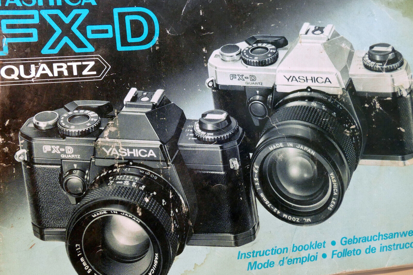 Yashica FX-D Quartz 35mm camera Guide Owner's Manual Book English En SP GR FR