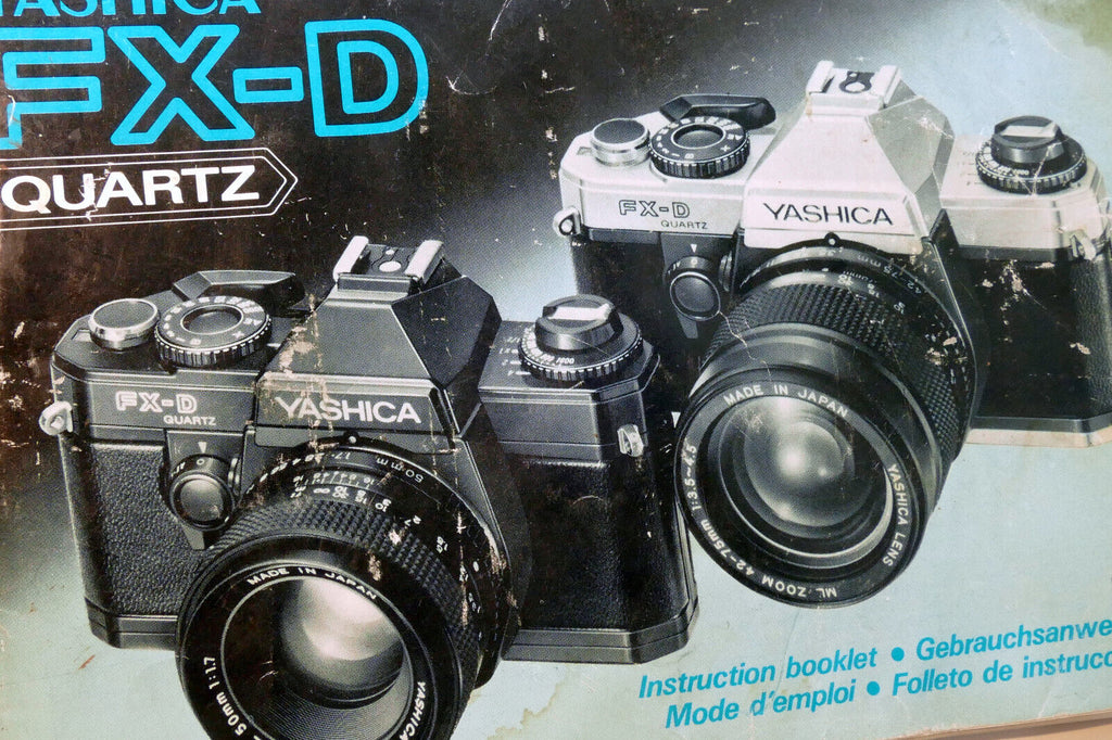 Yashica FX-D Quartz 35mm camera Guide Owner's Manual Book English En SP GR FR
