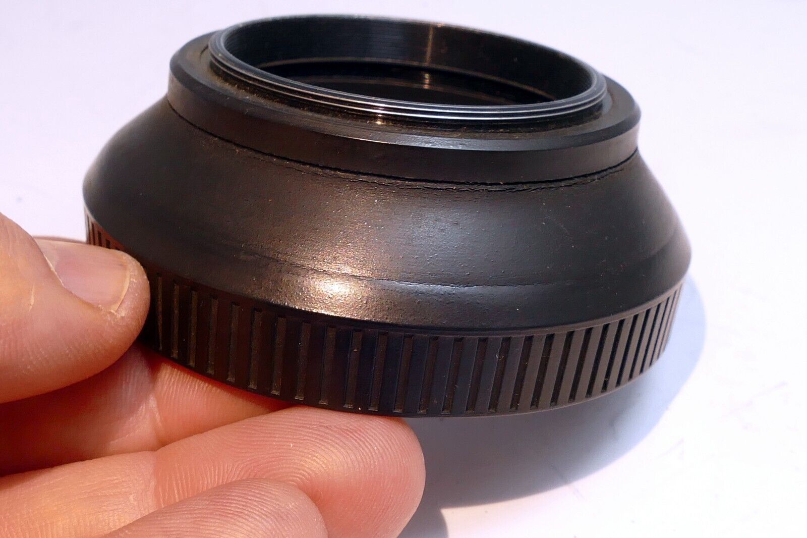 49mm Lens Hood Shade rubber threaded screw in for 50mm f1.9