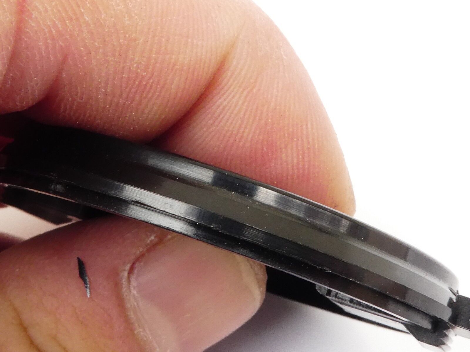 Used Tokina 49mm Lens Front Cap Black snap-on type plastic Japan